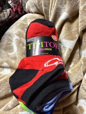 Red & Black No-Show Socks - Mega Pack